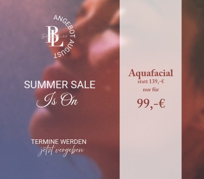 Aquafacial Behandlung Angebot August 2026 bei Beauty Lounge Weiden – Hautreinigung und Glow Effekt für 99 Euro